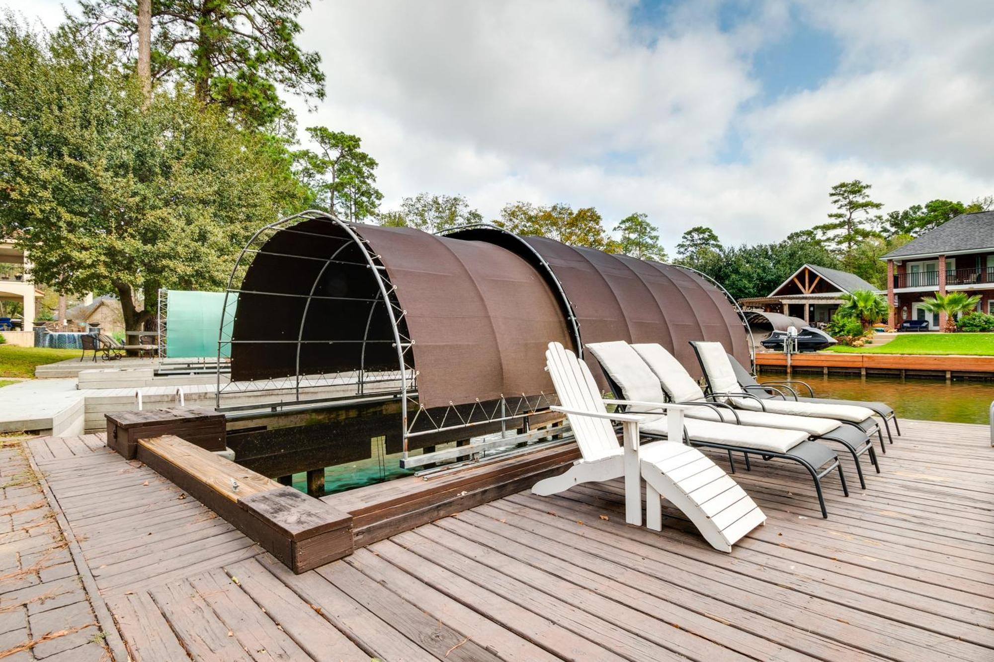 Dock And Outdoor Entertainment Home On Lake Conroe Montgomery Buitenkant foto